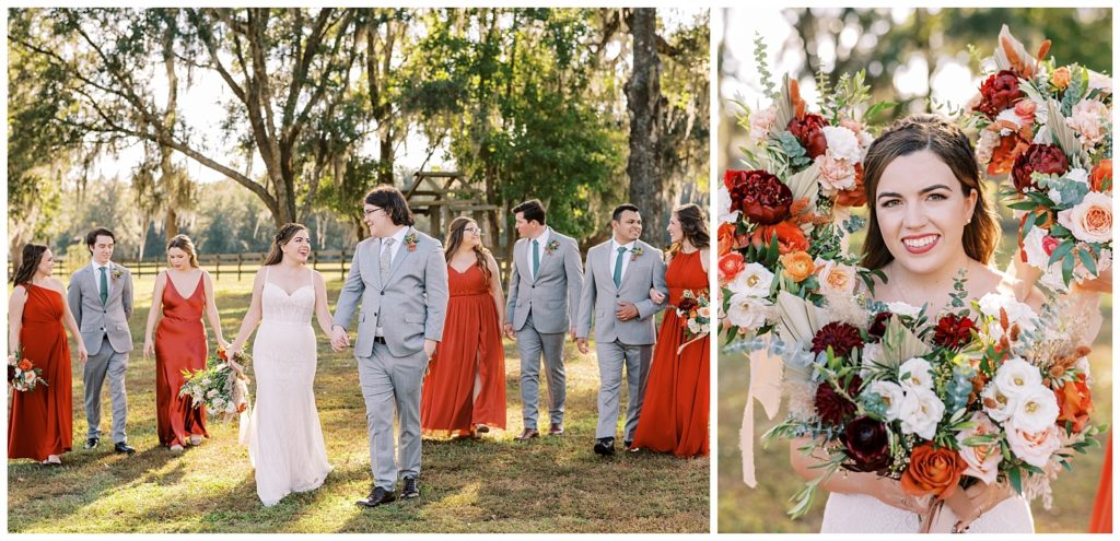 Bridal party. Taken by Ashley Dye Photography, a St. Augustine Florida Wedding Photographer.