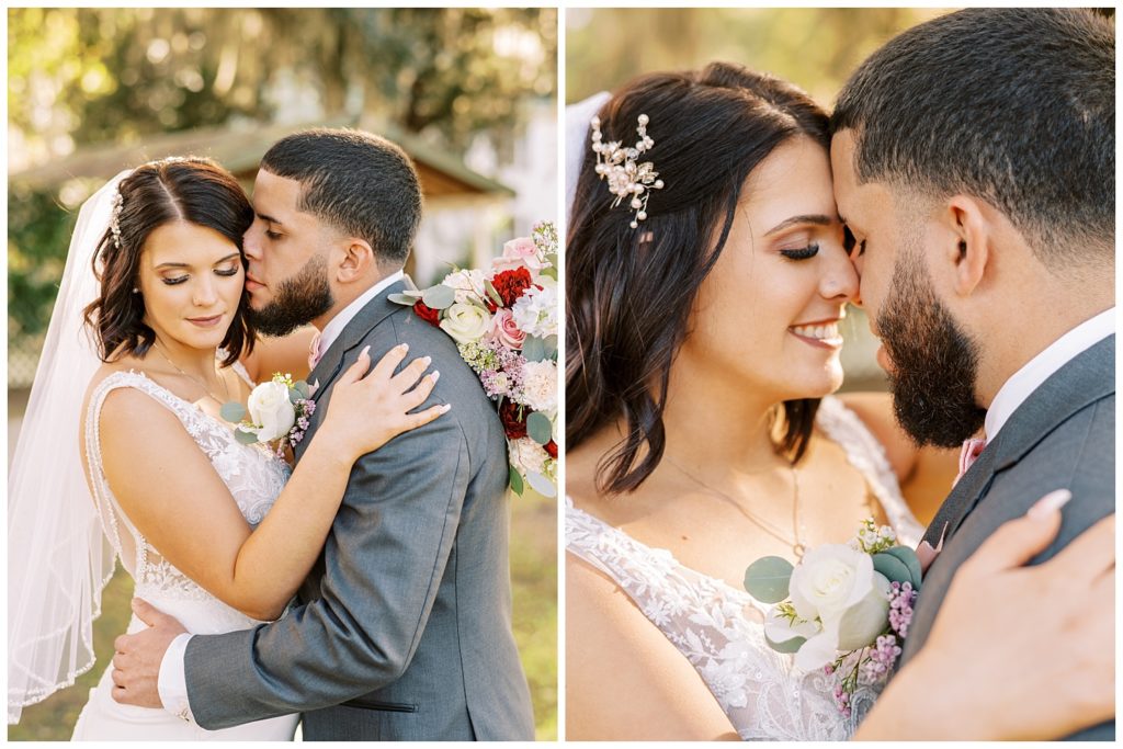 Bride and groom portraits at an Ever After Farms Vineyard Wedding in North Florida.