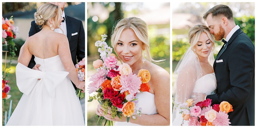 Bright and colorful bride and groom portraits