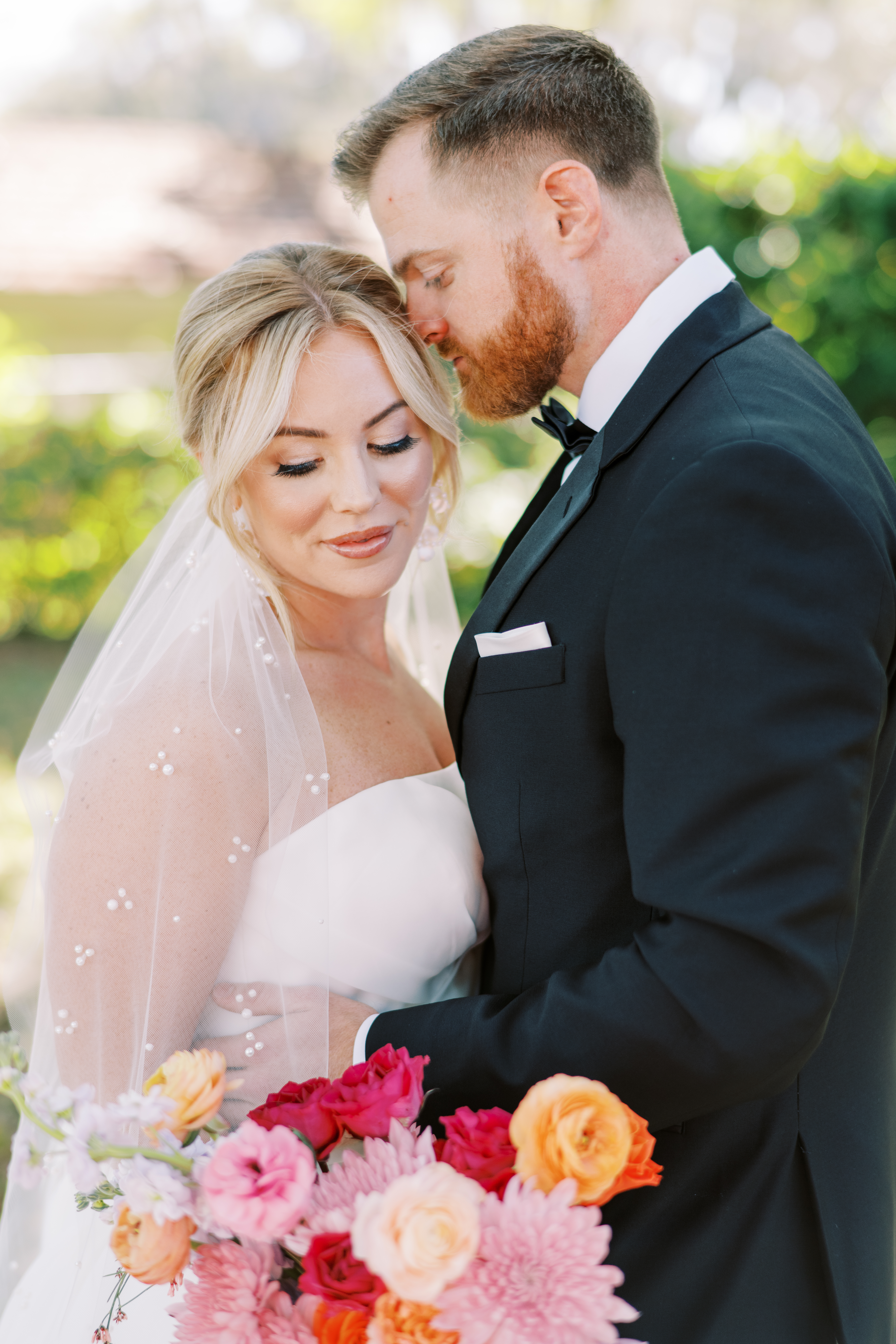 Bright and Colorful Bride and Groom Portrait